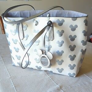 Kate Spade x Disney Parks Silver Mickey Tote